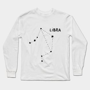 Zodiac Sign - Libra Black Long Sleeve T-Shirt